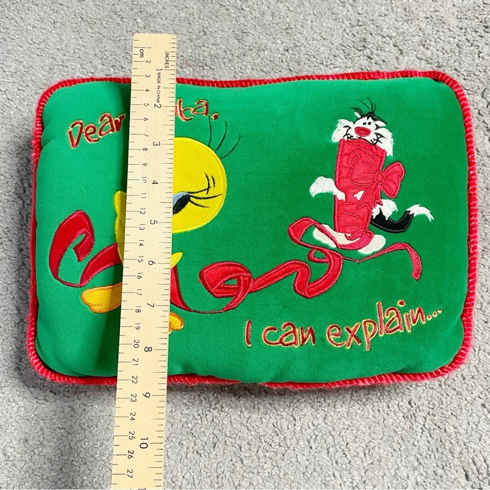 Tweety And Sylvester “Dear Santa, I Can Explain” Christmas Pillow WBSS 1990